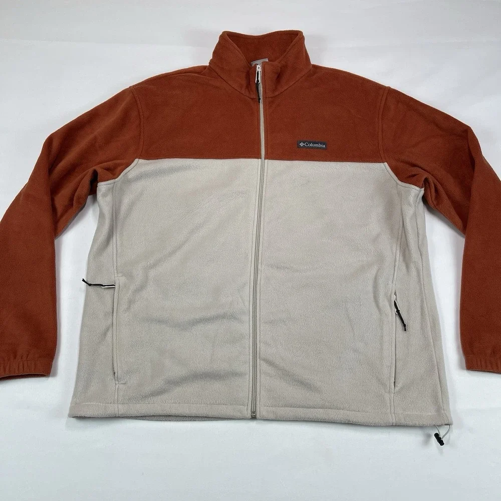 Columbia Full Zip Fleece Jacket Mens Size XXL  Zipped Pockets Adventure Outdoors - Picture 5 of 14